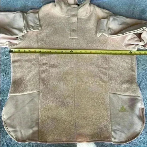 adidas Essentials Golden Logo Fleece Hoodie in Halo Blush Size 2X NWT - Picture 8 of 12